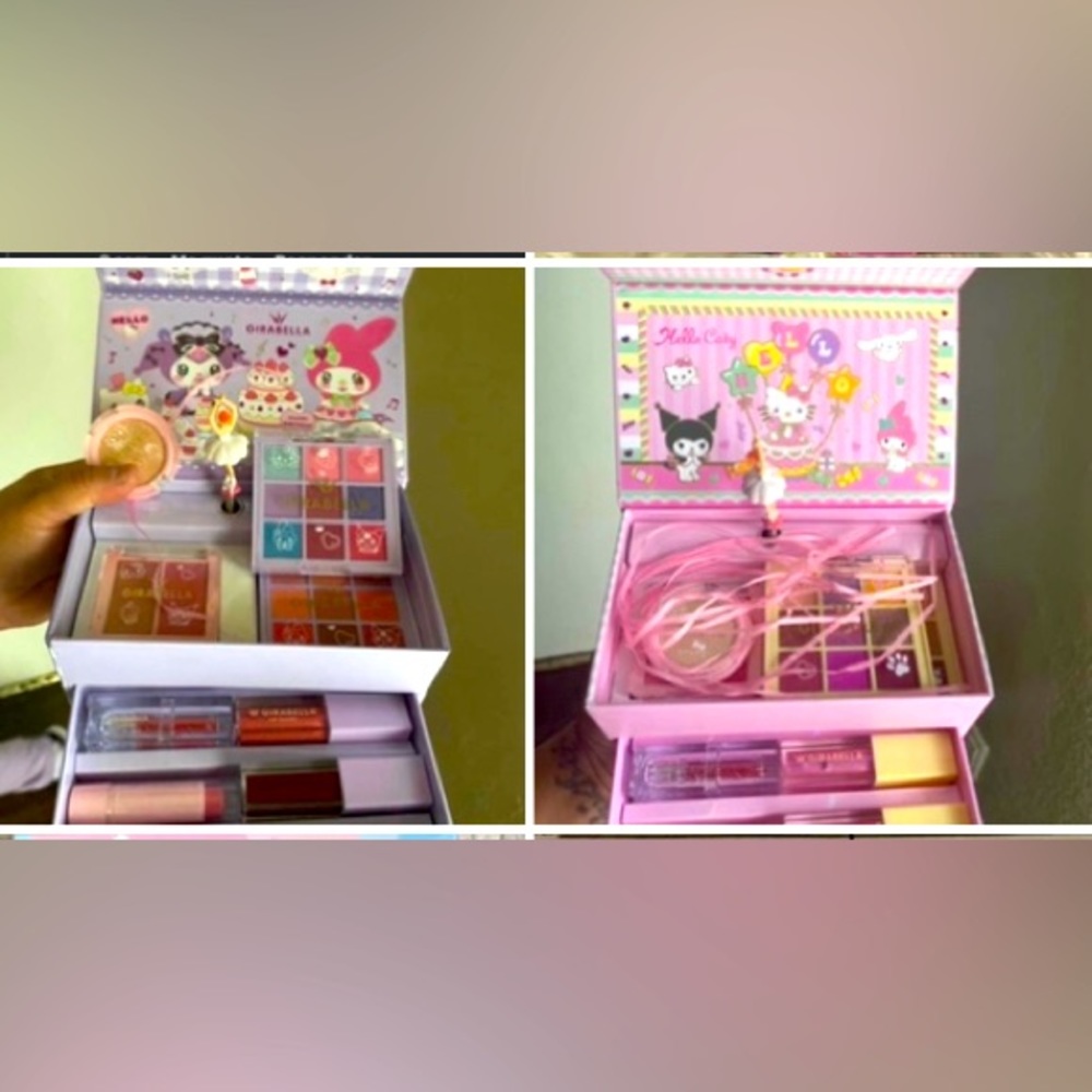Girabella hello k and Kuromi musical boxes